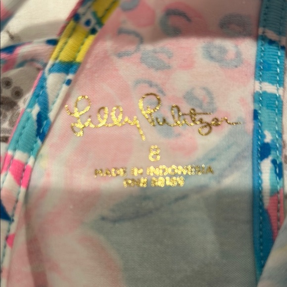 Lilly Pulitzer Tropical Pink and Blue Kids Dress - Picture 5 of 7